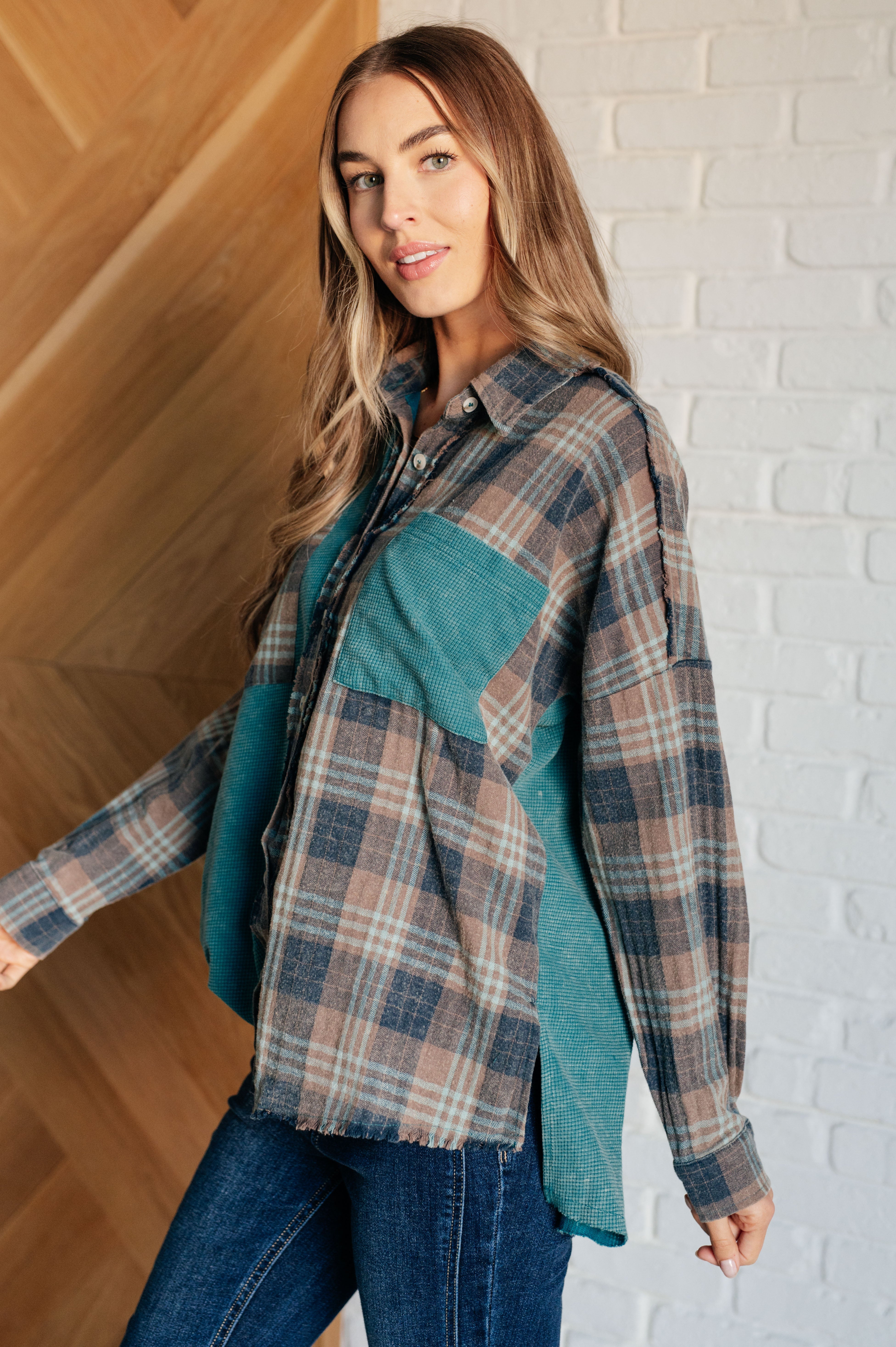 Thermal Plaid Button Up In Fall Flannel