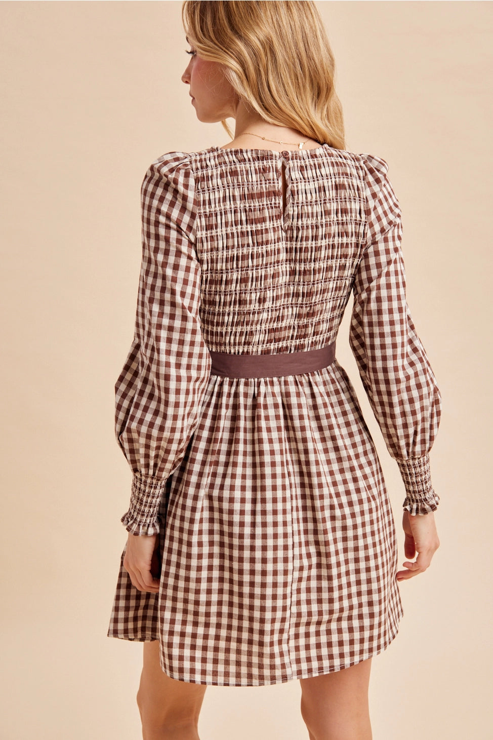 Cider Season Gingham Cotton Dress