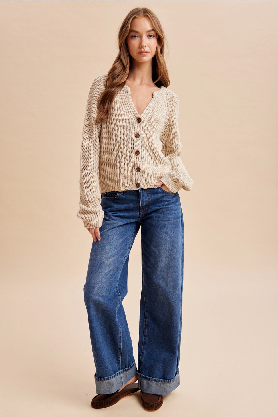 Autumn Harvest Chunky Knit Cotton Cardigan