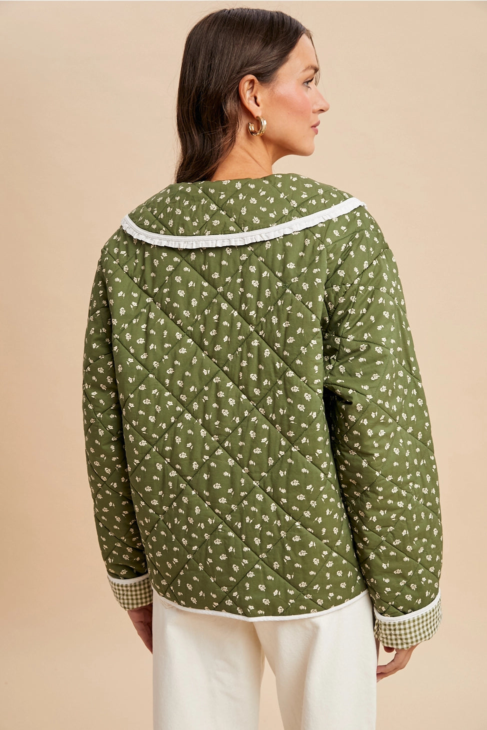 Heirloom Quilted Cotton Puffer Jacket In Pine