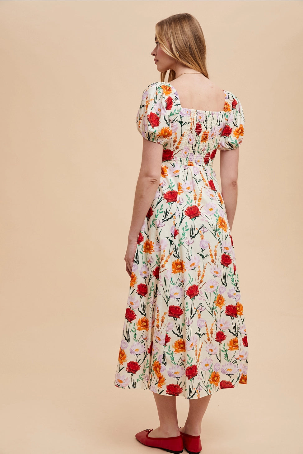 Autumn Rose Babydoll Maxi Dress