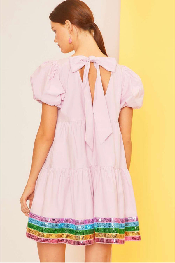 Bejeweled Lavender Haze Taylor Swifty Sequin Dress Lover Era -SALE- (SIZE SMALL LEFT)