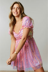 Swifty Sequin Dress In Pink Lover Era -SALE- (SIZE SMALL & MEDIUM LEFT)