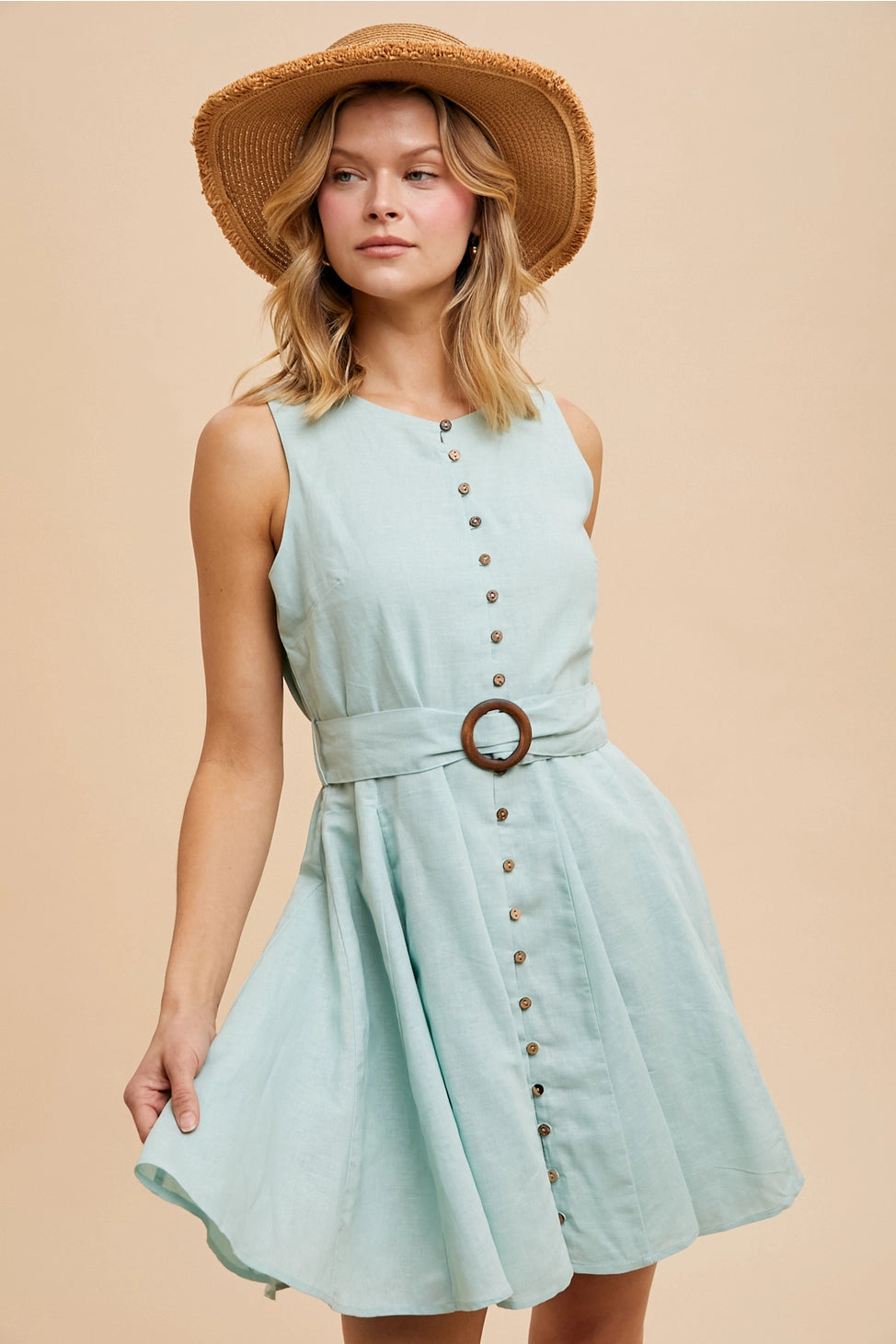 Mint To Love You Linen Dress