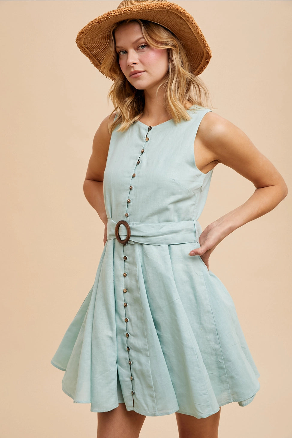 Mint To Love You Linen Dress
