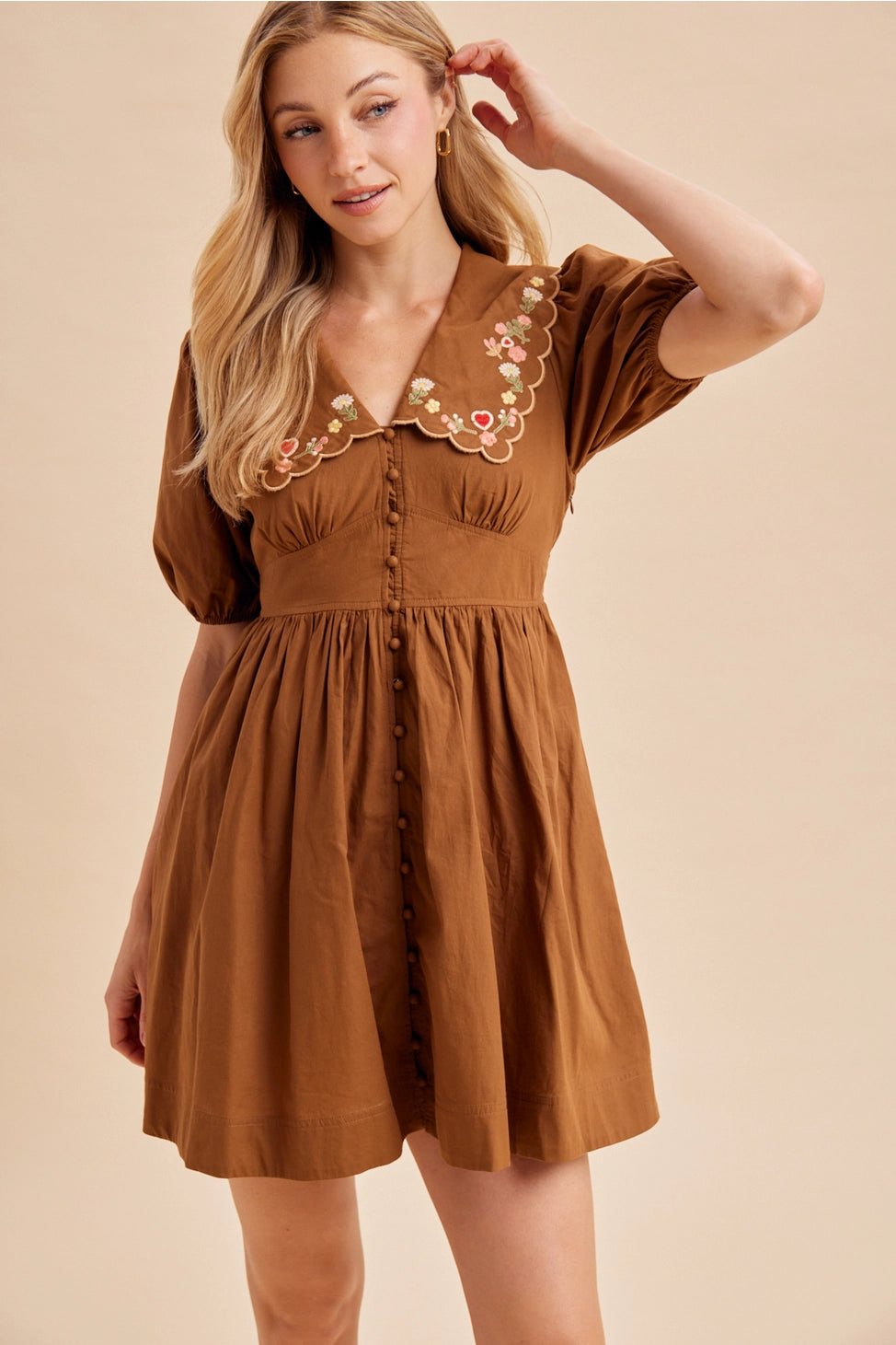 Giving Thanks Dress In Chestnut