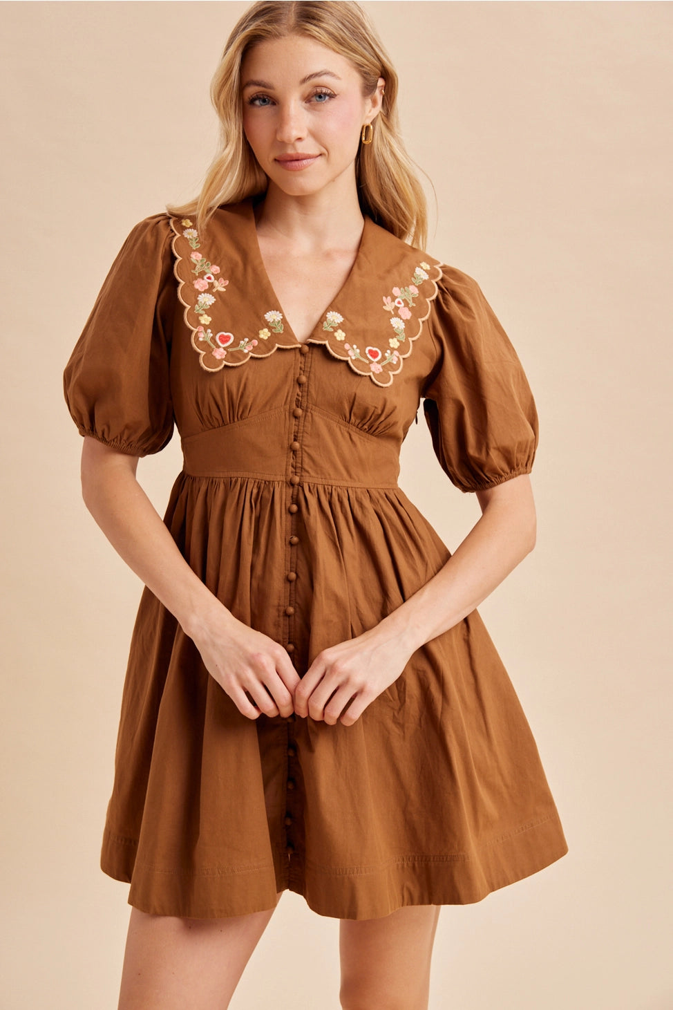Giving Thanks Dress In Chestnut