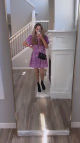 Taylor Swifty Sequin Shirt Dress in Purple