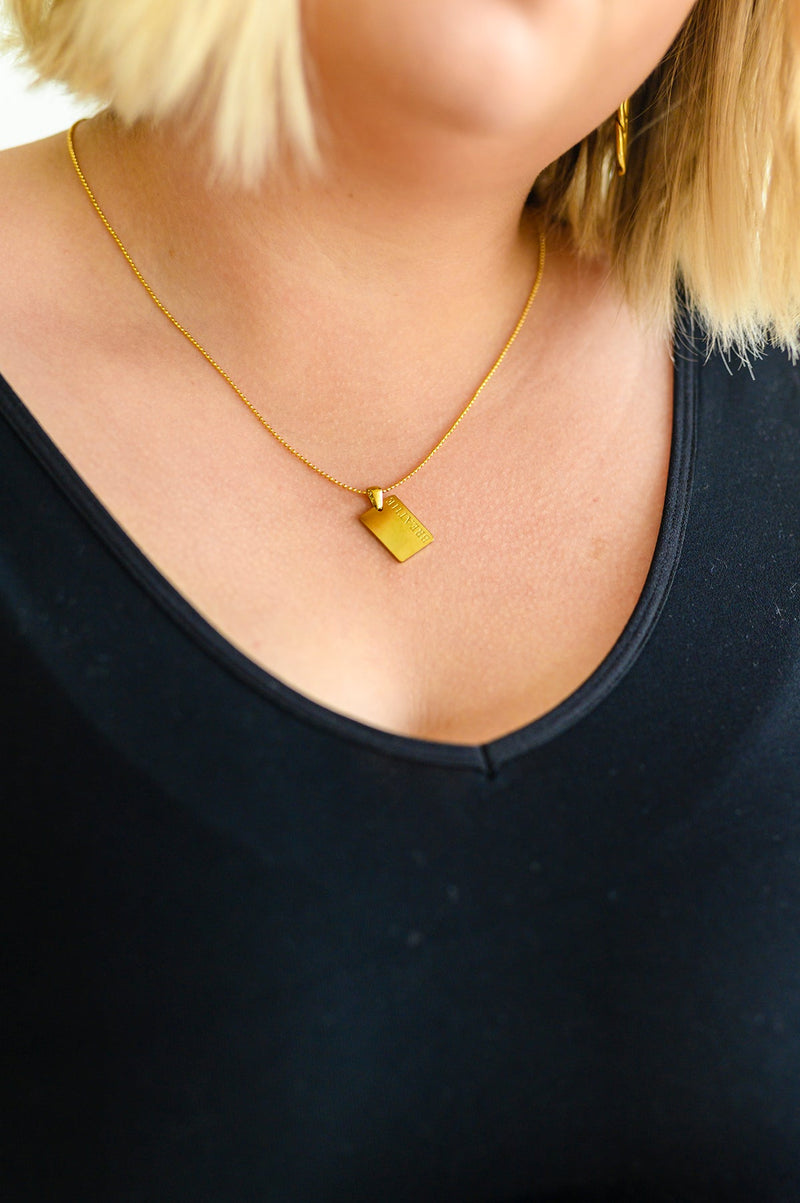 18k Gold Plated Breathe Pendent Necklace