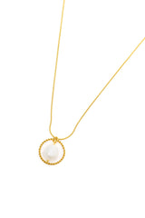 18k Gold Center of the World Pearl Pendant Necklace