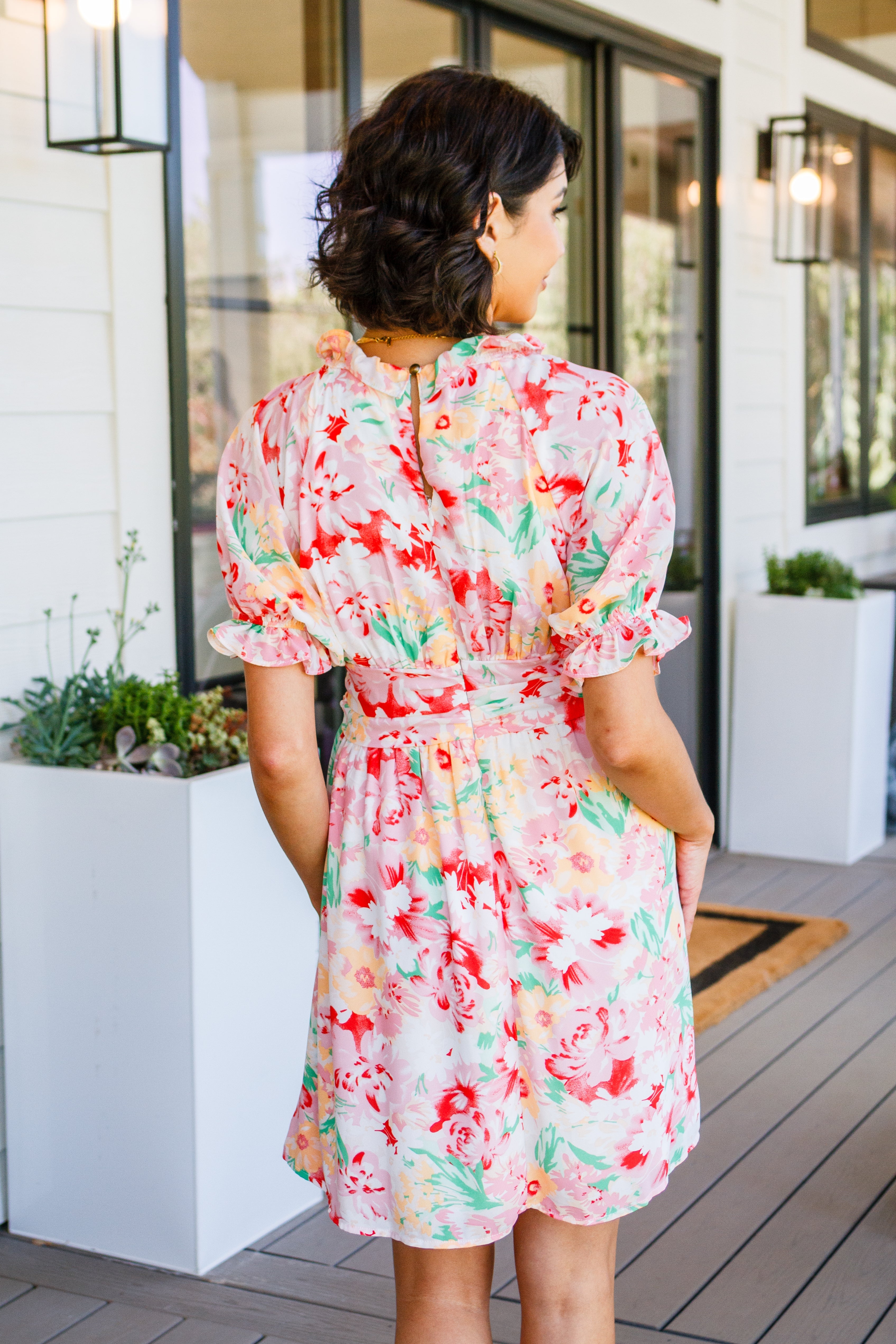 Fancy Free Floral Coquette Dress