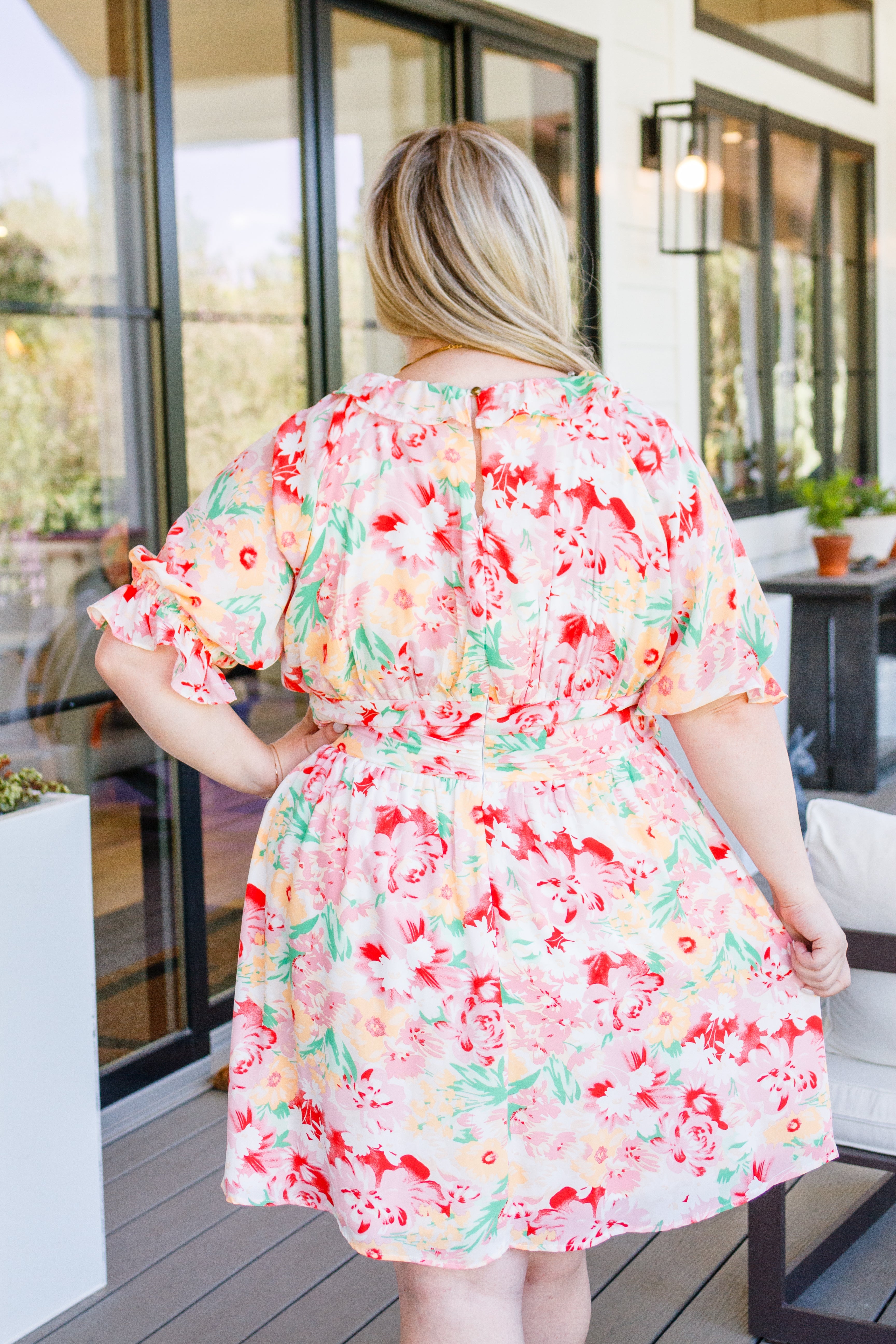 Fancy Free Floral Coquette Dress