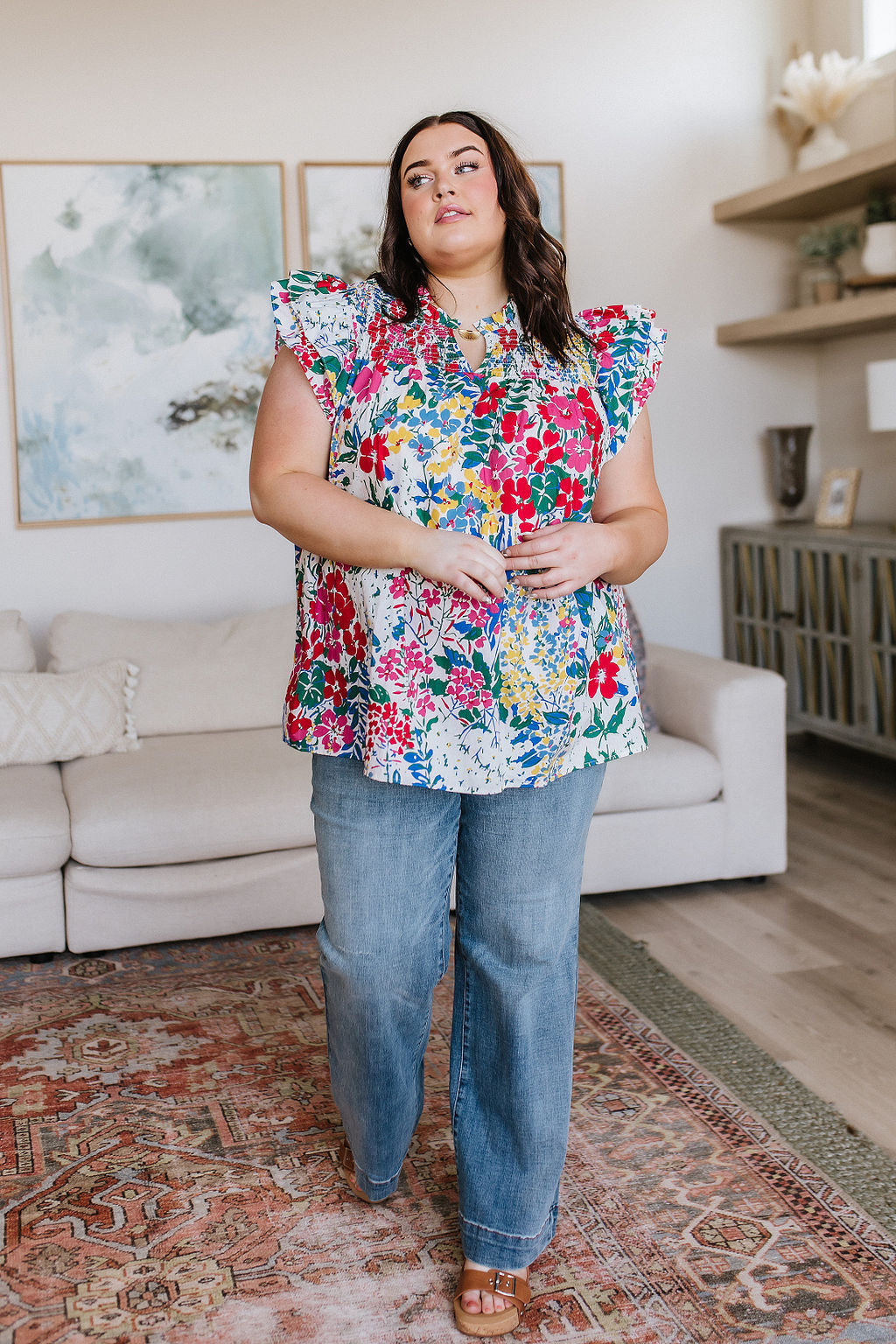 Cotton Floral Blouse