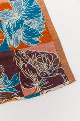 Boho Beach Towel Luxury Beach Towel in Block Floral