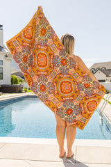 Boho Beach Towel Luxury Beach Towel in Boho Medallions