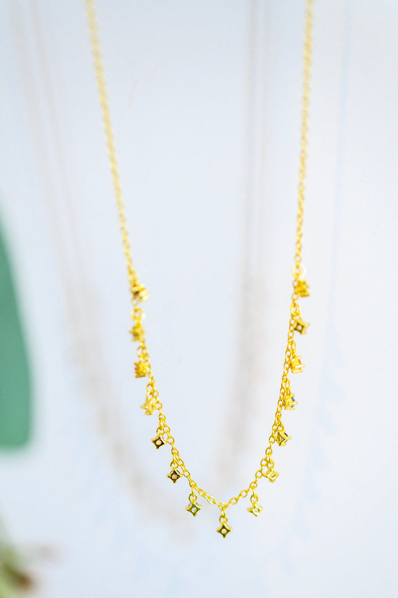 18k Gold Linda Gems Pendant Necklace