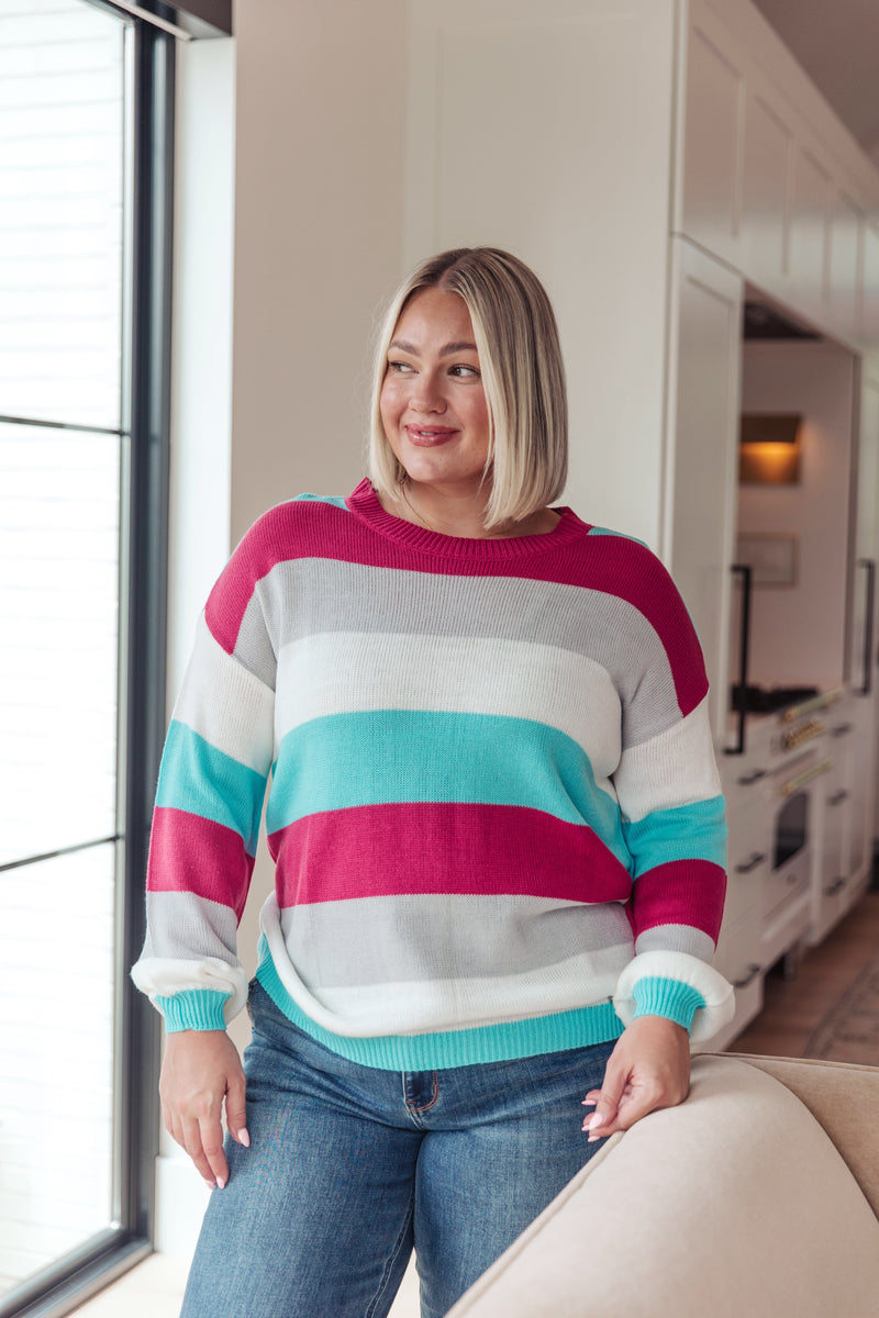 Chunky Knit Sweater Get It Started Striped Sweater