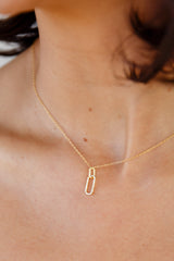 18K Gold Plated 925 Sterling Silver Hooked on You Necklace