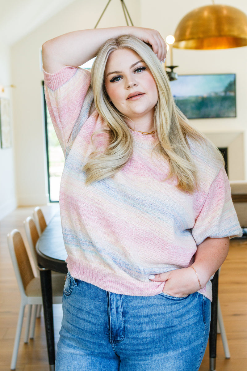 Chunky Knit Sweater I'll Never Stop Striped Sweater