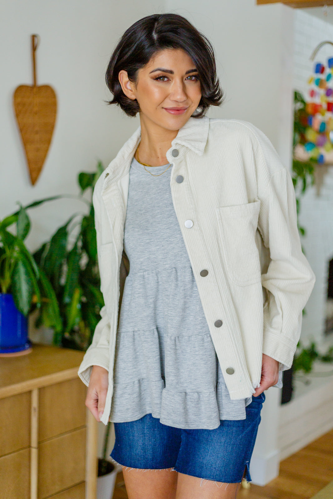 Invested in You Corduroy 100 Cotton Shacket