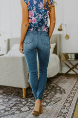 Judy Blue Juny Hi-Waist Control Top Cool Denim Skinny Jeans