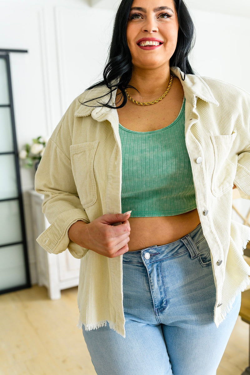 Get On My Level Cropped Cami Top in Mint