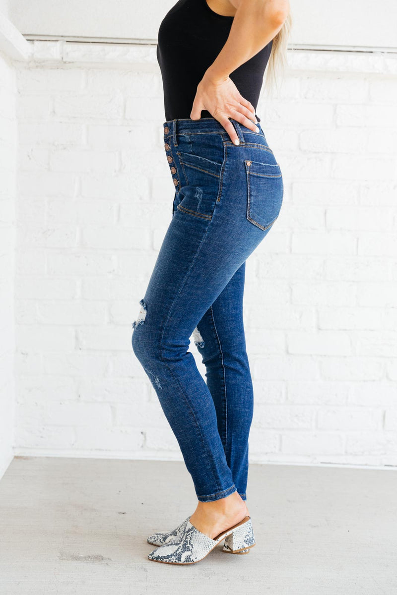 Patch Of Cargo Skinny Jeans