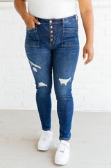 Patch Of Cargo Skinny Jeans