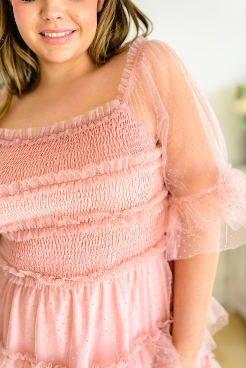 Forever Dolled Up Pretty In Pink Tiered Dress