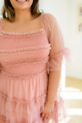 Forever Dolled Up Pretty In Pink Tiered Dress