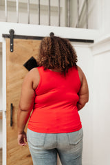 POL Stay Easy Tank In Cherry