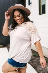 The Looking Around In Lace Top