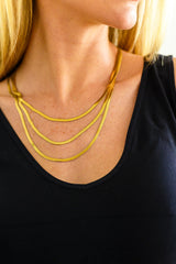 18k Gold Plated Three is Better Than One Layered Necklace