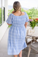Top of The Class Gingham Midi Dress