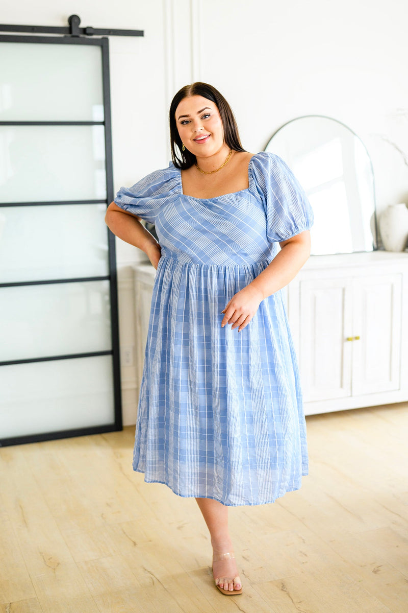 Top of The Class Gingham Midi Dress