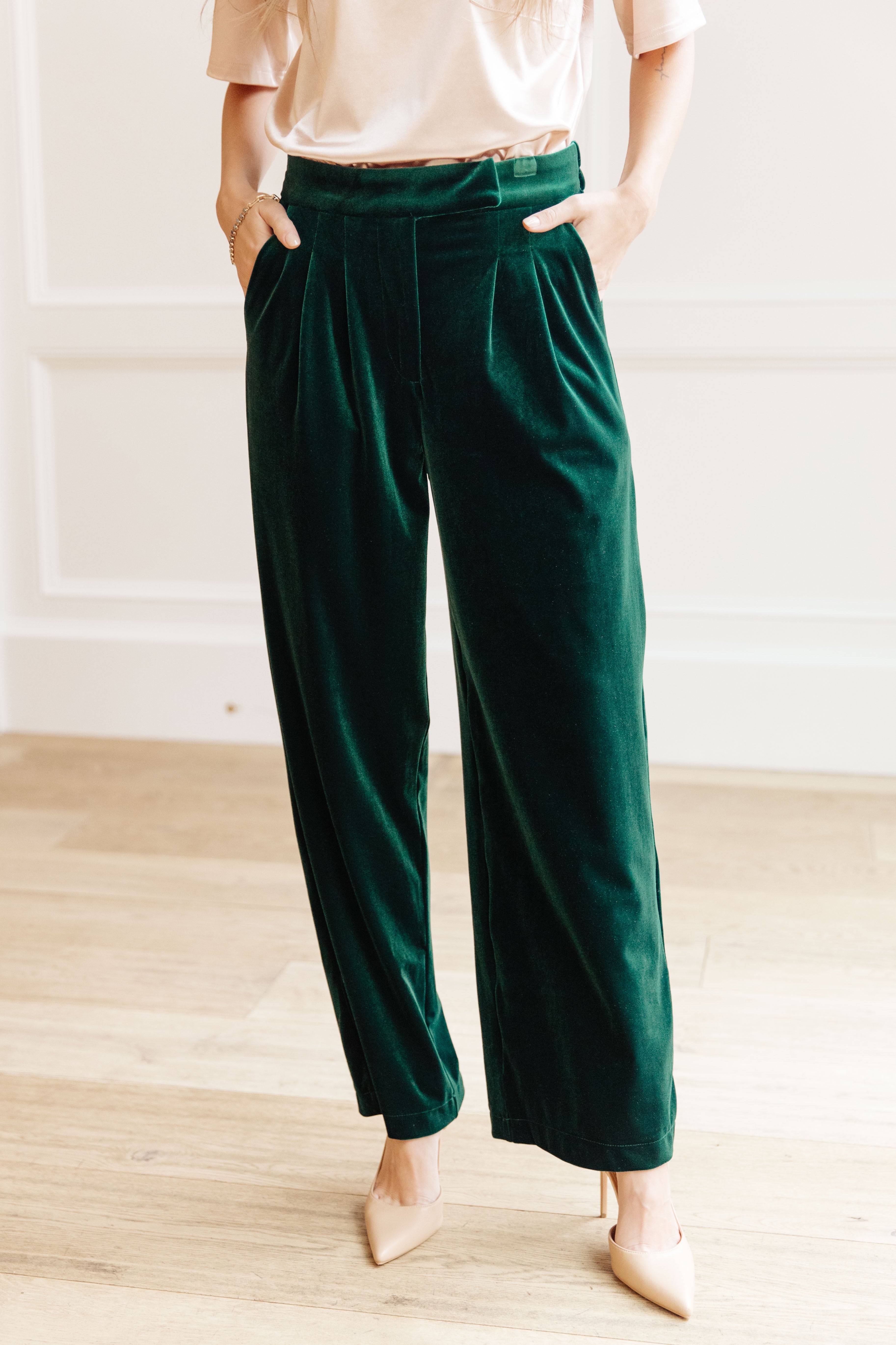 Velvet Wide Leg Velvet Pants