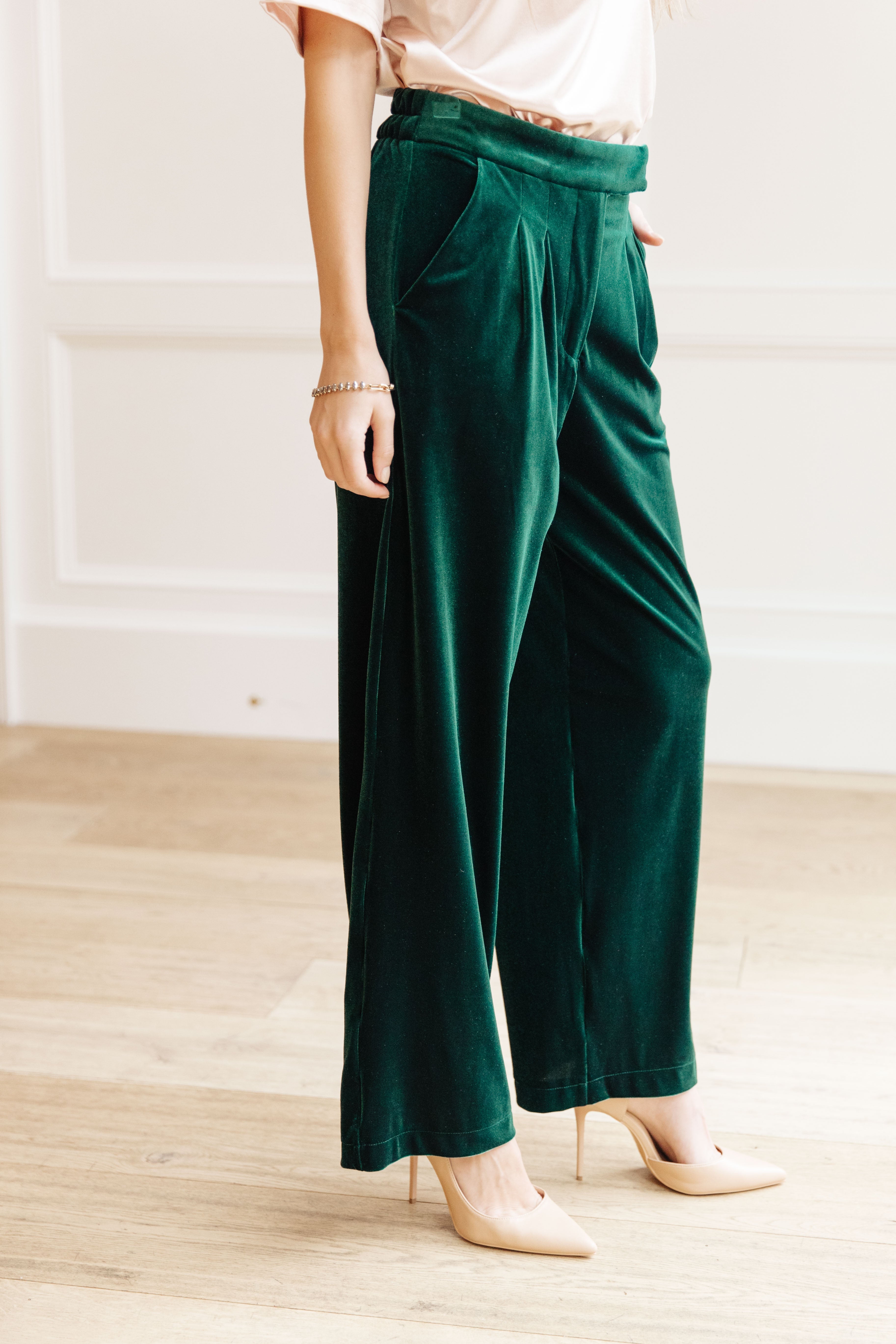 Velvet Wide Leg Velvet Pants