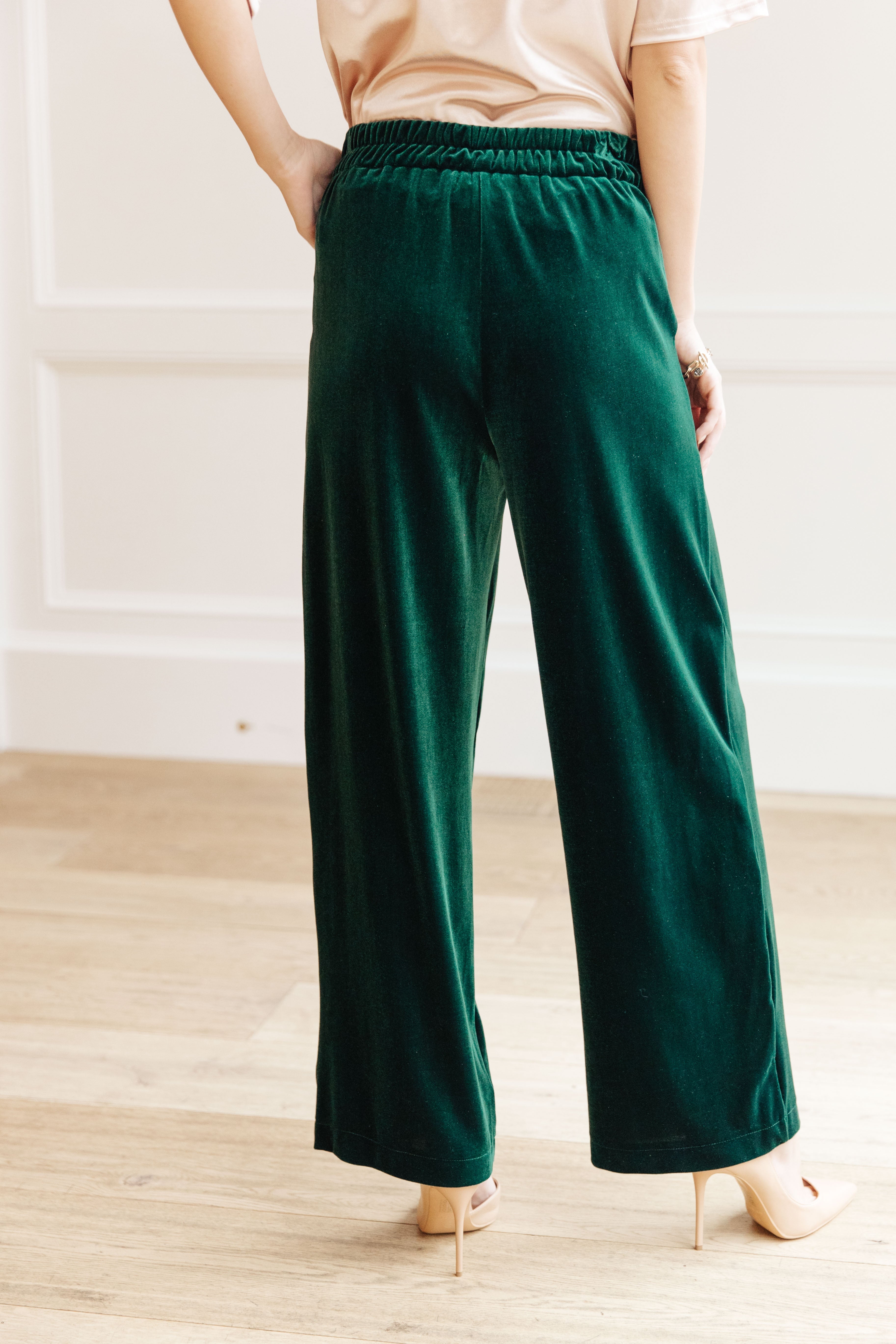 Velvet Wide Leg Velvet Pants