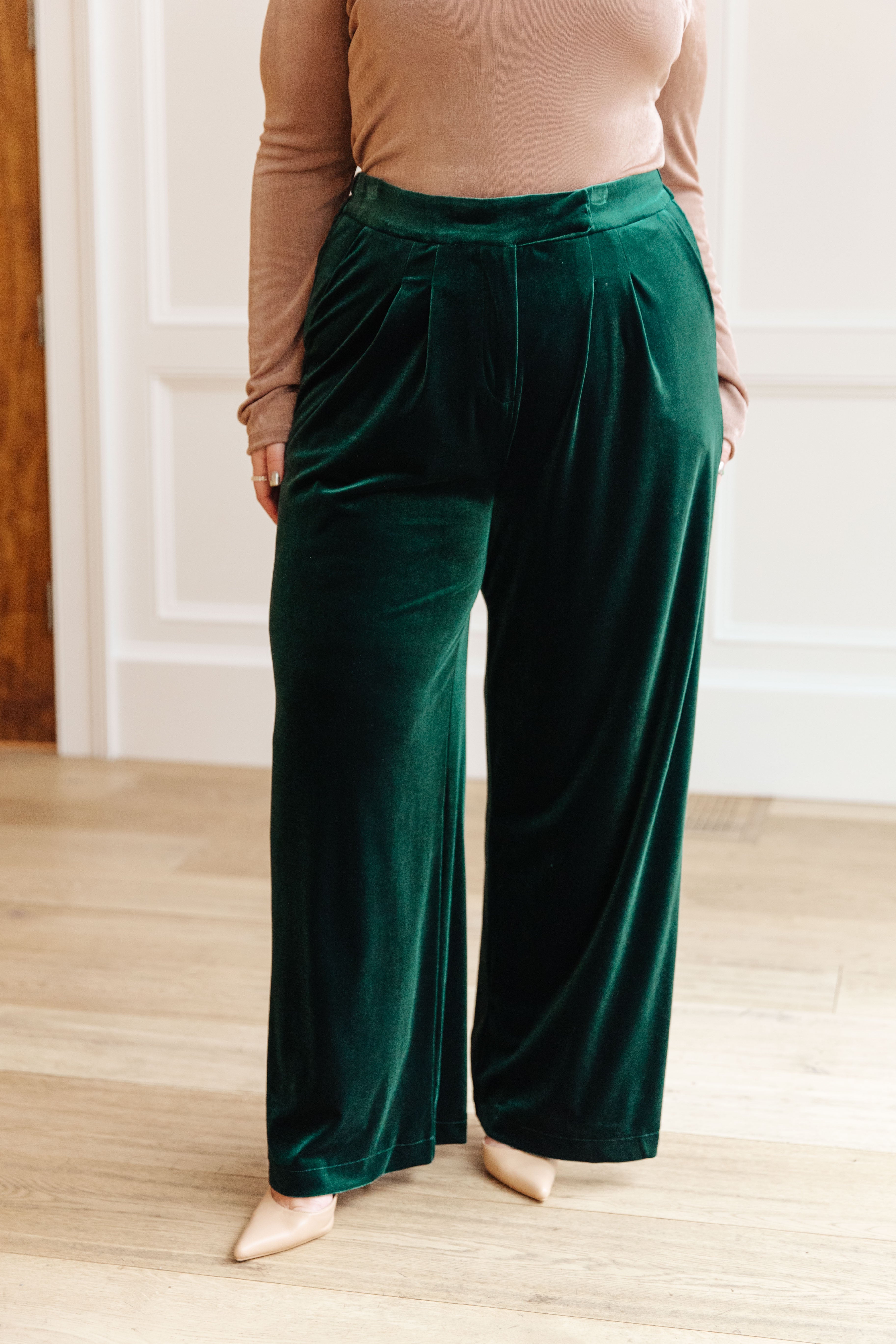 Velvet Wide Leg Velvet Pants