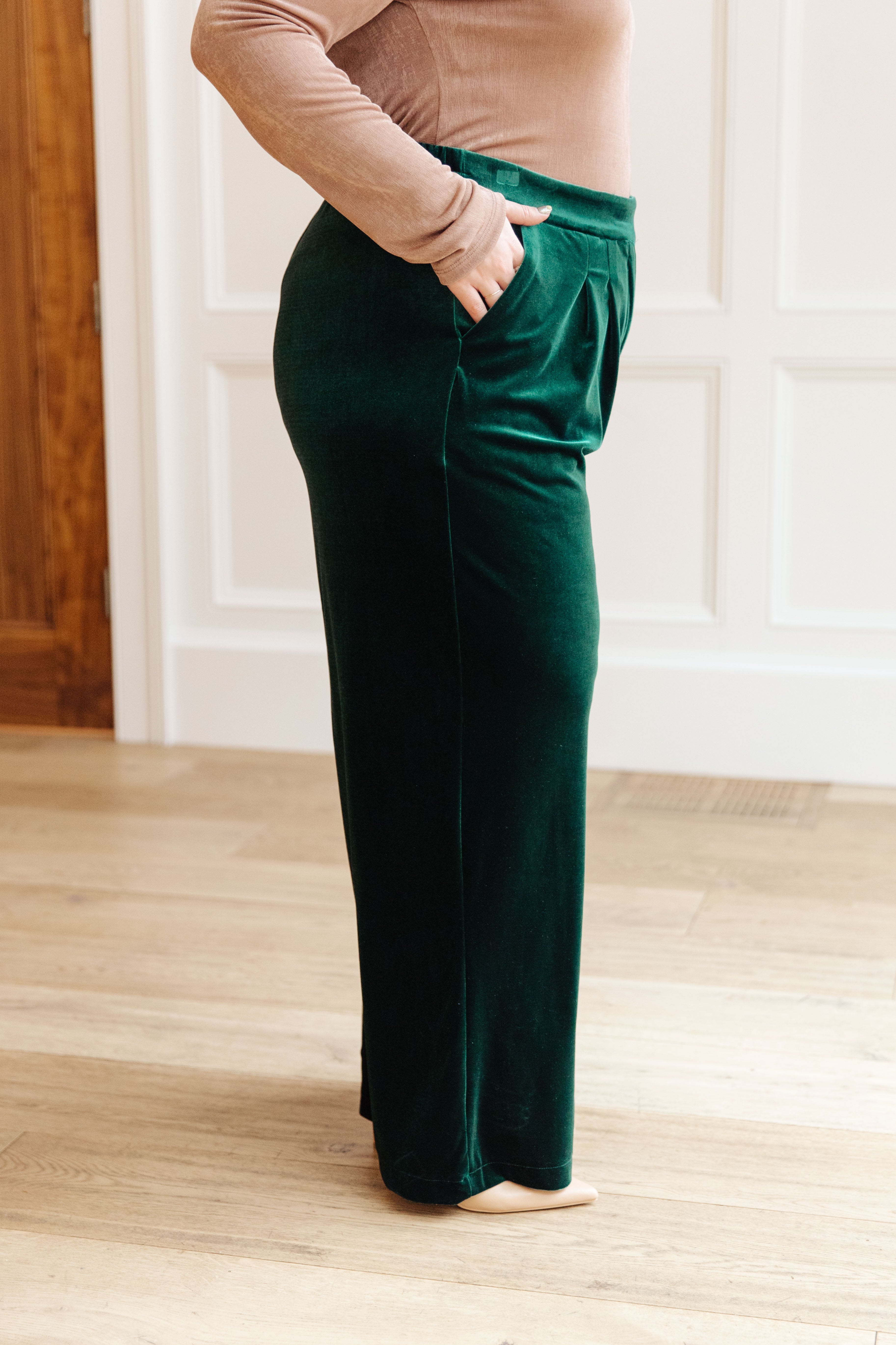 Velvet Wide Leg Velvet Pants