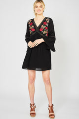 Black Embroidered Dress