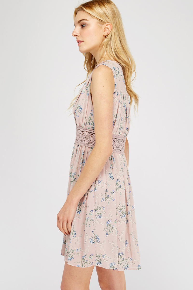 English Tea Floral Dress In Blush