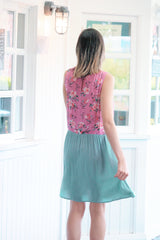 Mermaid Melodies Shift Dress In Sage